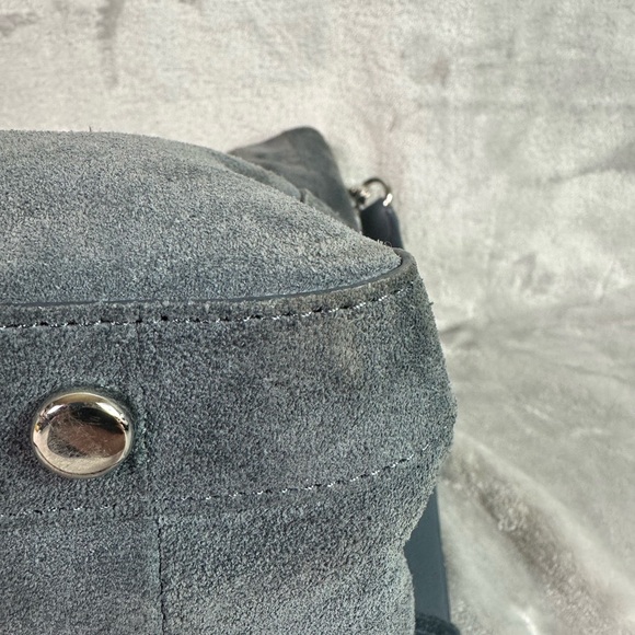 Rebecca Minkoff MAB Suede Hobo Shoulder Steep Gray  Bag - Picture 10 of 16